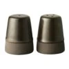 Aida Raw Salt & Pepper Set, Metallic Brown
