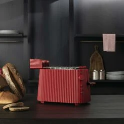 Alessi Plissé Toaster, Rood 8 Alessi Plissé Toaster, Rood -Huis Keuken alessi plisse toaster 2 plakken 3