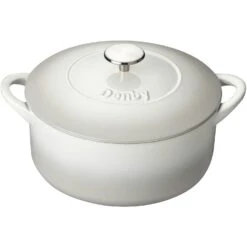 Denby Natural Canvas Gietijzeren Pot Rond Ø26 Cm, Wit