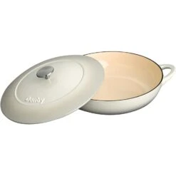 Denby Natural Canvas Gietijzeren Pot Oppervlakkig Ø30 Cm, Wit 7 Denby Natural Canvas Gietijzeren Pot Oppervlakkig Ø30 Cm, Wit -Huis Keuken denby gietijzeren pot oppervlakkig 30 cm 1