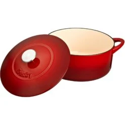 Denby Pomegranate Gietijzeren Pot Rond Ø24 Cm, Rood -Huis Keuken denby gietijzeren pot rond 24 cm 3