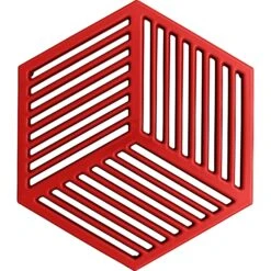 Denby Pomegranate Pannenonderzetter Gietijzer 21,5x24,5 Cm, Rood