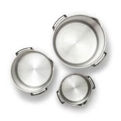 EGO Stackable Pot Set, Stainless Steel -Huis Keuken ego stackable pot set stainless steel 6