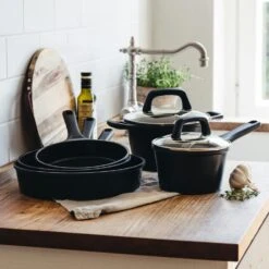 Heirol Groove Steelpan Met Glazen Deksel 16 Cm -Huis Keuken heirol groove steelpan met glazen deksel 16 cm 4