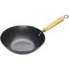 Kitchen Craft World Of Flavours Wokpan 25 Cm -Huis Keuken kitchen craft worldofflavours wood hand steel nonstick wok 25cm 0
