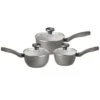 Meyer Earth Pan Steelpannenset 3 Stuks -Huis Keuken meyer earthpan 3 set saucepan with lid 0