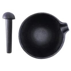 Satake Nabe Mortar With Pestle, Black -Huis Keuken satake nabe mortar with pestle black 5