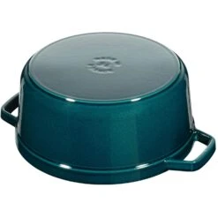 Staub Cocotte Rond 24 Cm 3,8 L, Petrolblauw -Huis Keuken staub staub cocotte rond 1