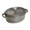 Staub Oval Cocotte 29 Cm 4,2 L, Grey 1 Staub Oval Cocotte 29 Cm 4,2 L, Grey -Huis Keuken staub staub oval cocotte grey 1