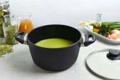 XD Braadpan Met Glazen Deksel Inductie, 24 Cm -Huis Keuken swiss diamond xd braadpan met glazen deksel inductie 0