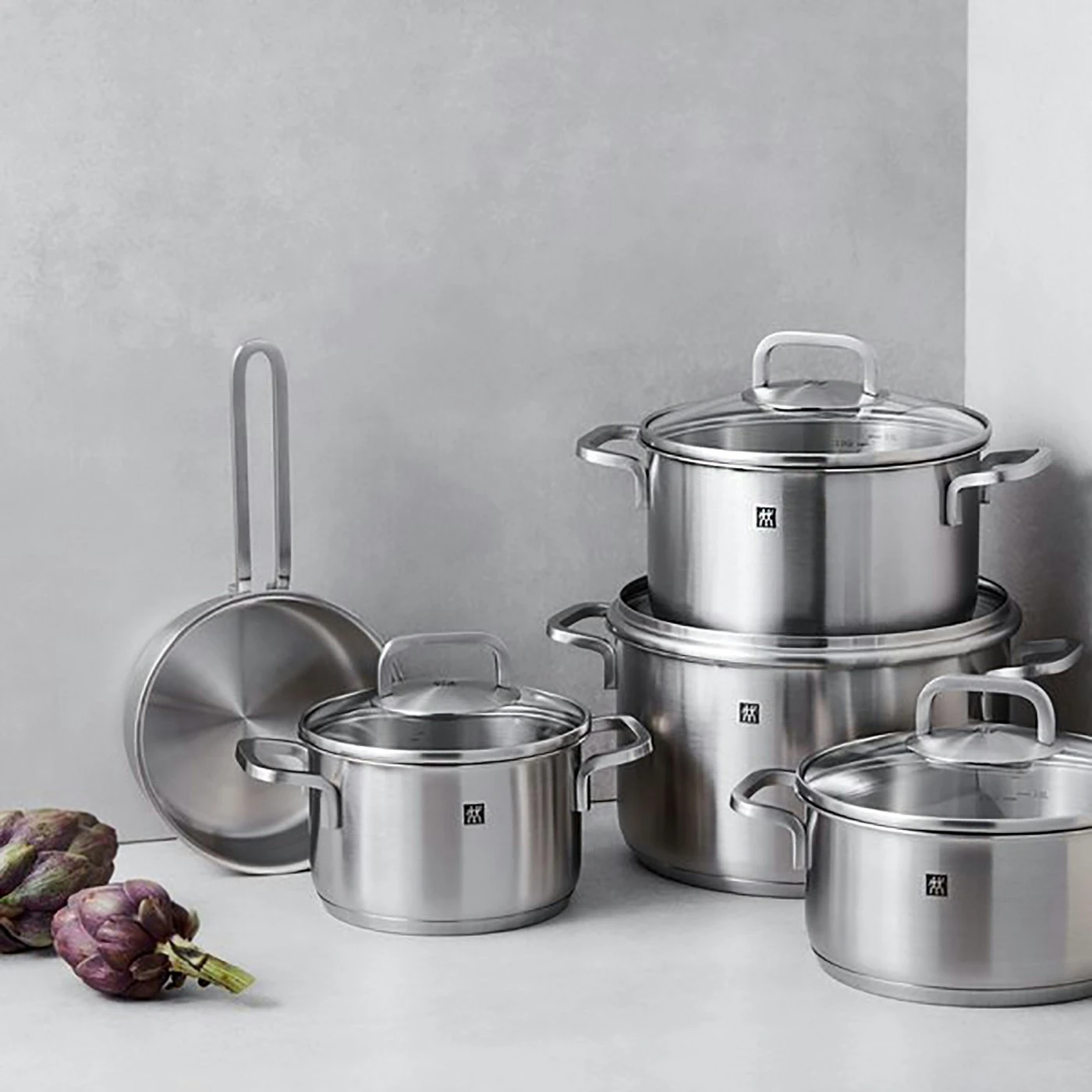 Zwilling Cube Pottenset Matte 5 Stuks 4 Zwilling Cube Pottenset Matte 5 Stuks - Afbeelding 2